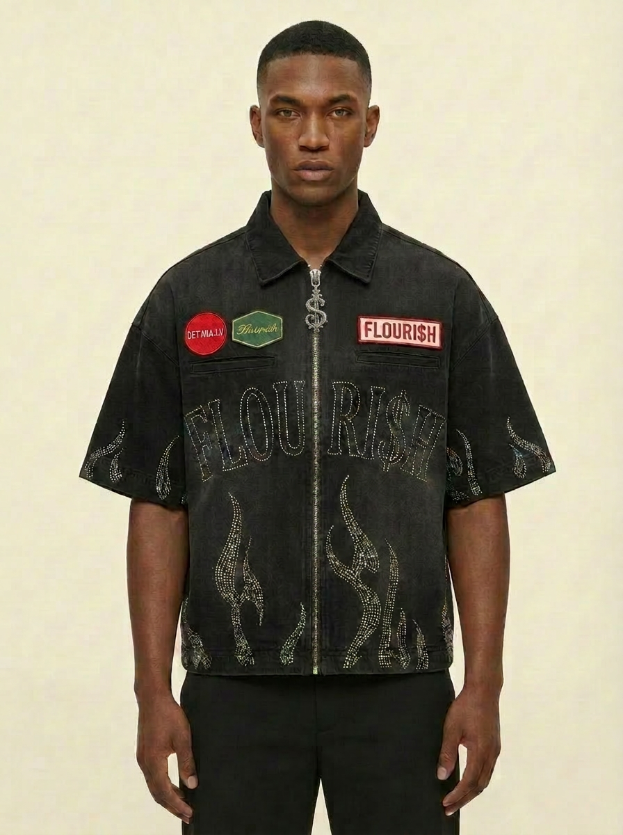 Flouri$h Denim Work Shirt