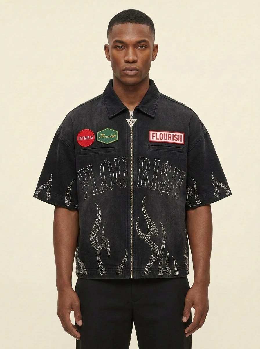 Flouri$h Denim Work Shirt